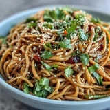 Crisp, colorful vegetables tossed with noodles in this cold soba salad.