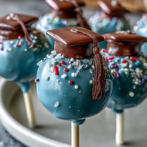 Graduation Cake Pops School Colors