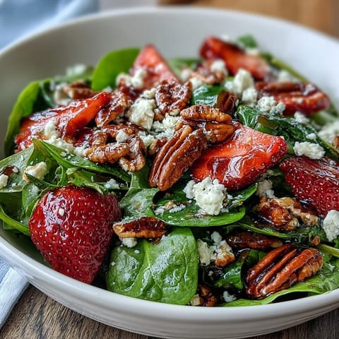 Spring Strawberry Spinach Salad