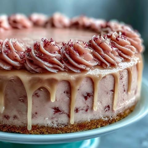 A stunning rosé velvet cake with gold drip, perfect for bridal showers and special celebrations.  