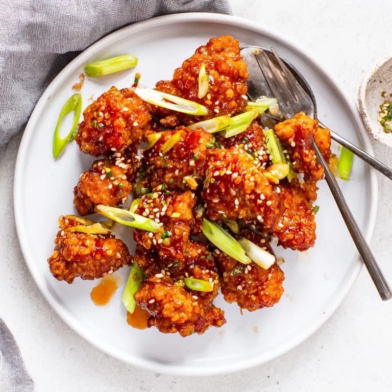 A close-up of Orange Chicken showcases golden-brown, crispy pieces tossed with fresh orange zest and sliced green onions, ready to be served.