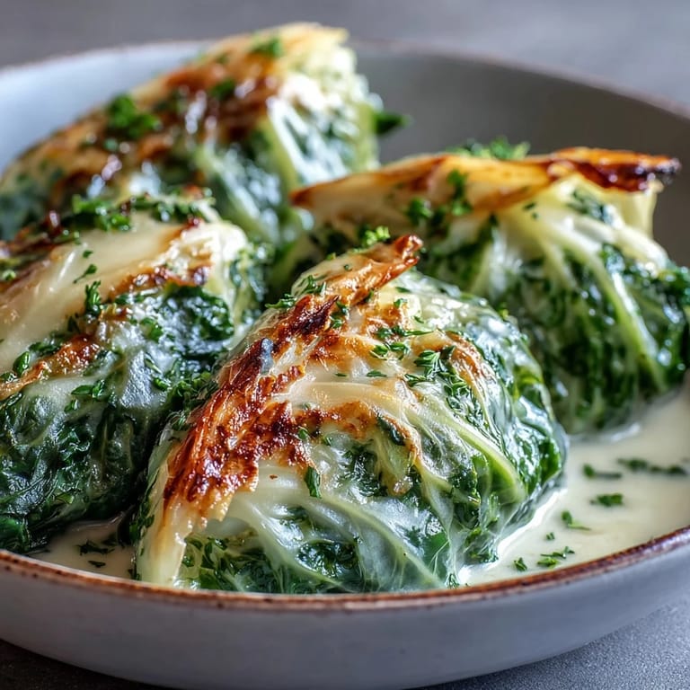Savory Herby Cabbage in Parmesan Broth ladled into bowls, ready to enjoy with crusty bread.