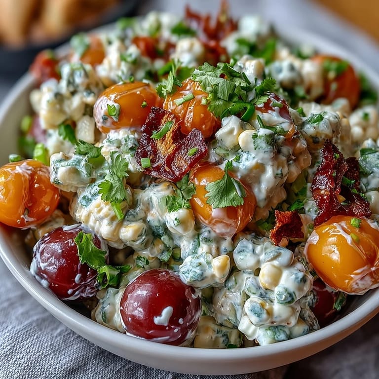 Creamy Corn Salad with Jalapeño, a refreshing summer side with crisp veggies and a cool, creamy lime dressing.