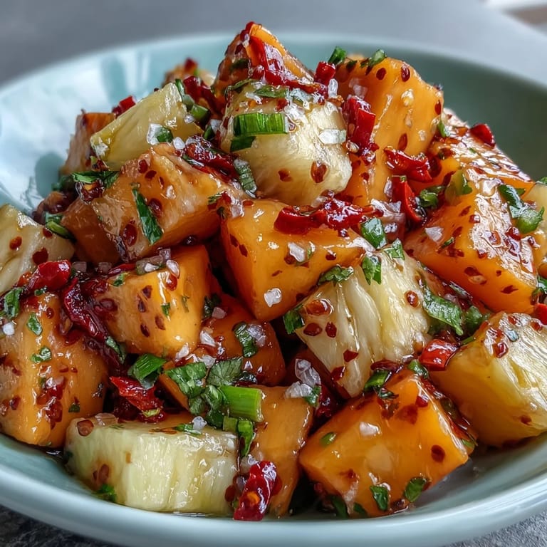 Vibrant fruit cups featuring ripe mangoes tossed with fresh lime, Tajín seasoning, and a touch of agave sweetness.