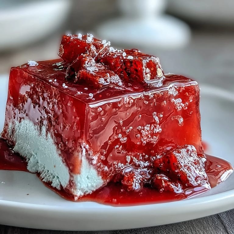 Layers of colorful gelatin cubes create a stunning rose-scented dessert with silky cream, ideal for festive gatherings.